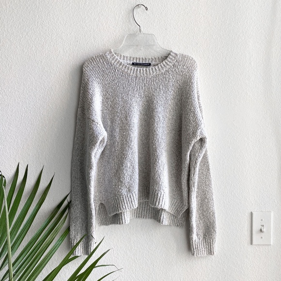 Brandy Melville Sweaters - brandy melville / heather white knit sweater S